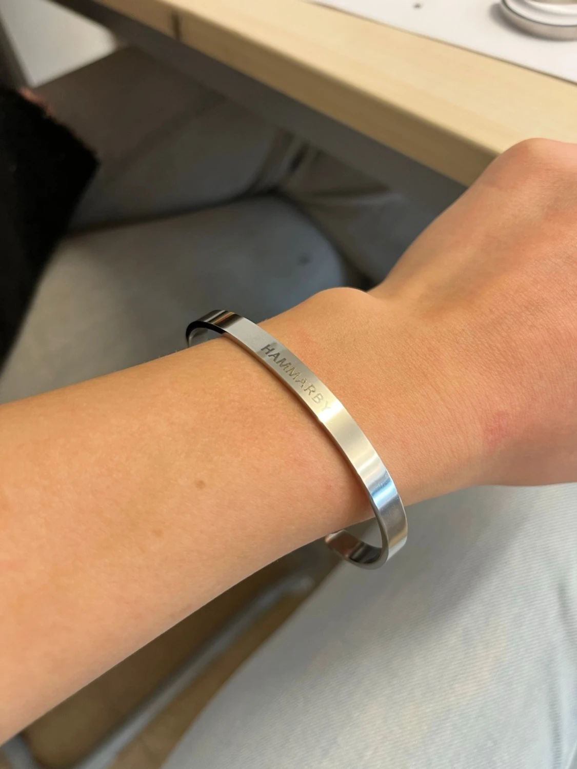 Silvrigt armband HAMMARBY gravyr - 1