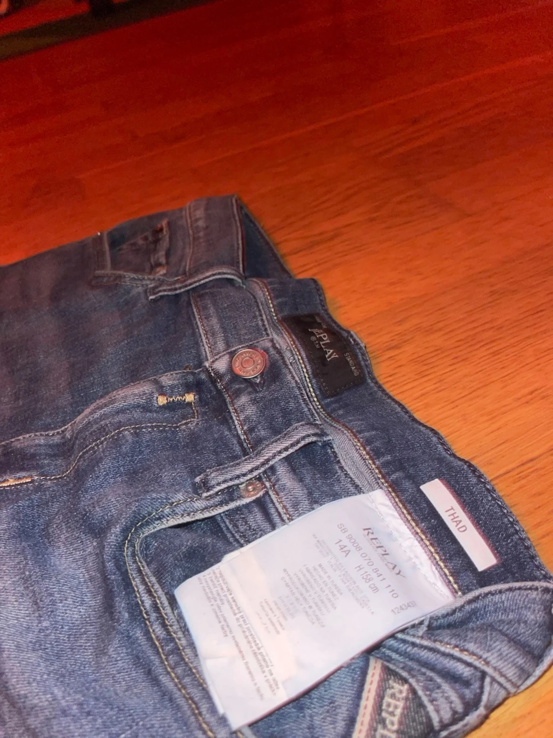 Blå raka jeans från Replay - 4