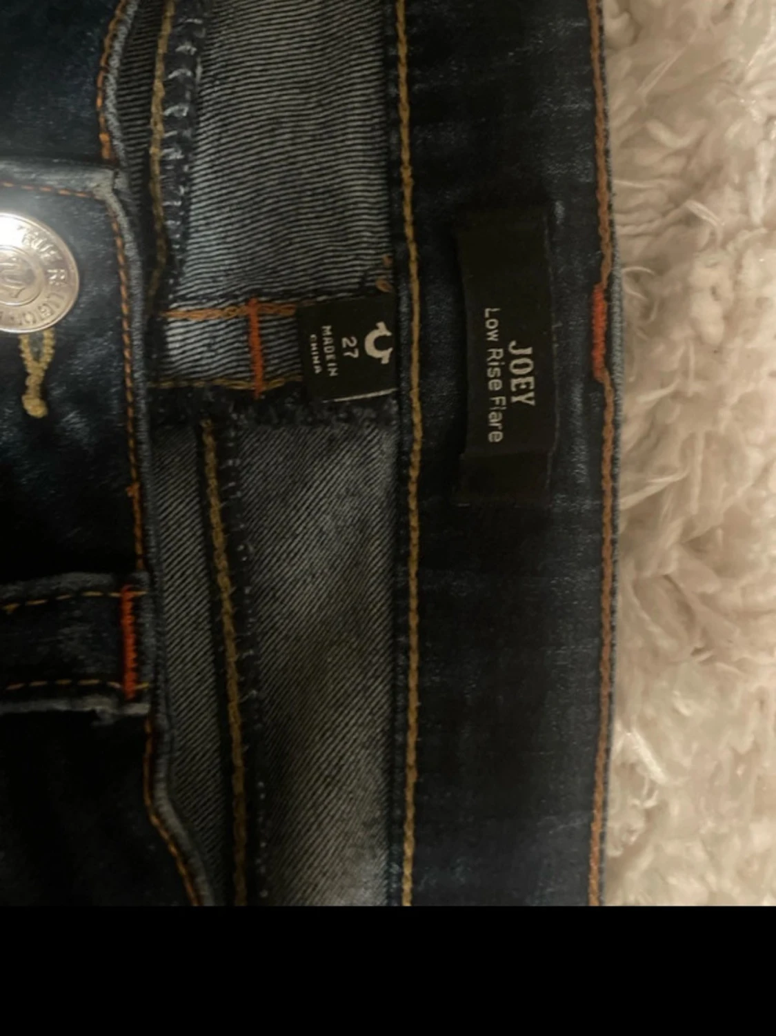 Mörkblå bootcut jeans - 2