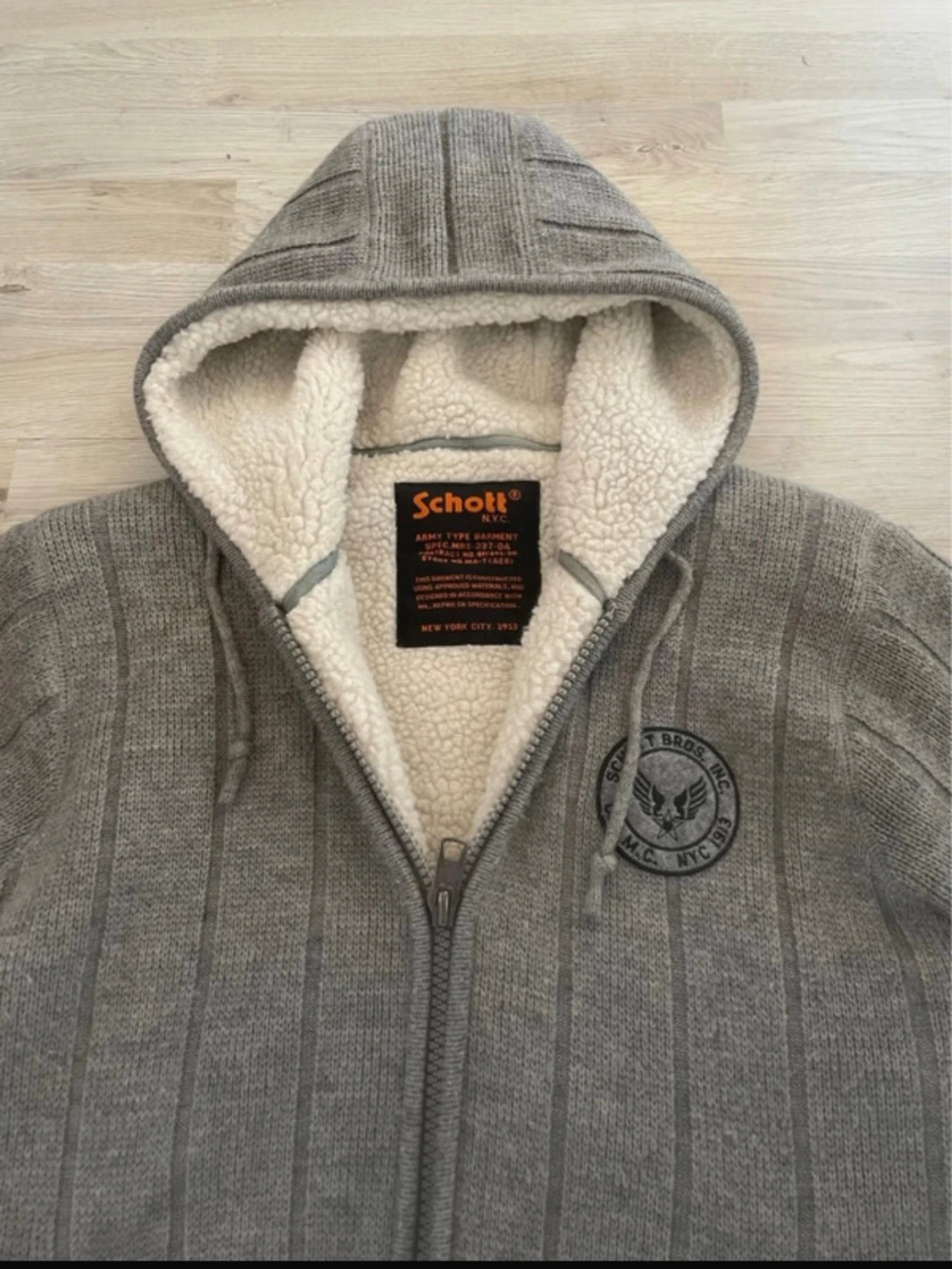 Grå cardigan från schott storlek s - 2
