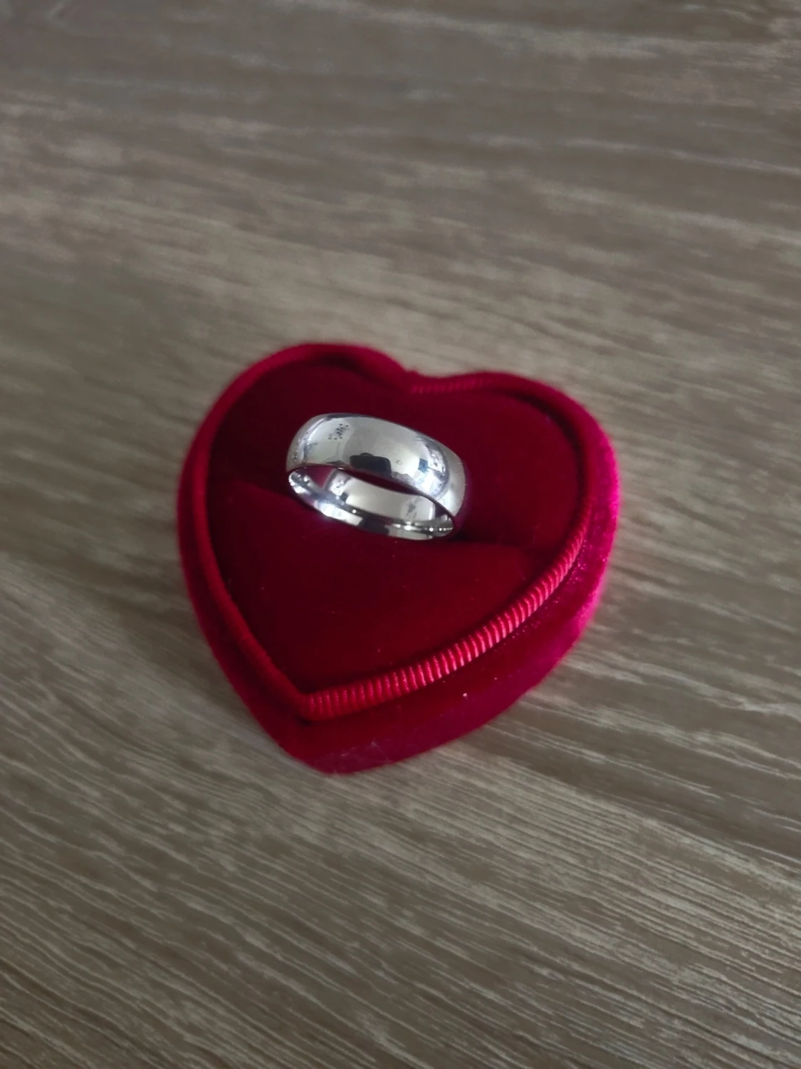 Klassisk bred silverfärgad ring - 1