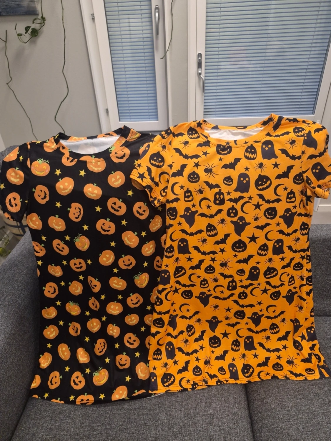 Halloweenklänningar med pumpor & spöken M - 1