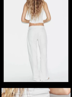 vita Zara jeans - Säljer dessa populära jeans🤩. Helt slutsålda, endast testade så prislapp finns kvar. Skriv vid frågor, pris kan diskuteras. 
