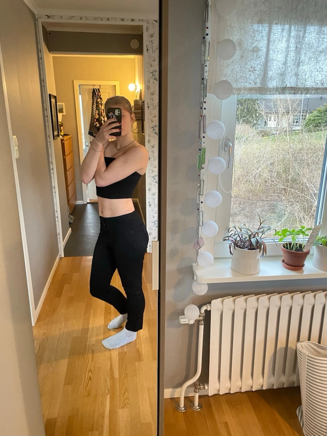 Svarta skinny jeans med hög midja - 1