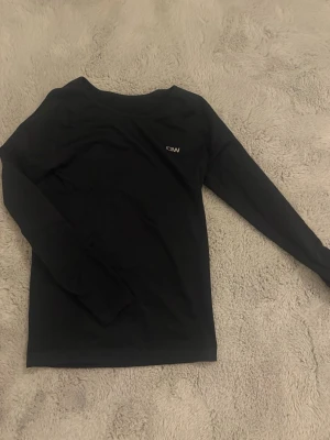Svart långärmad träningsstopp från ICIW - En stilren svart långärmad träningstopp från ICIW med diskret logga på bröstet. Toppen har en klassisk rund halsringning. Använd ca 5 gånger säljer då den inte kommer till användning 
