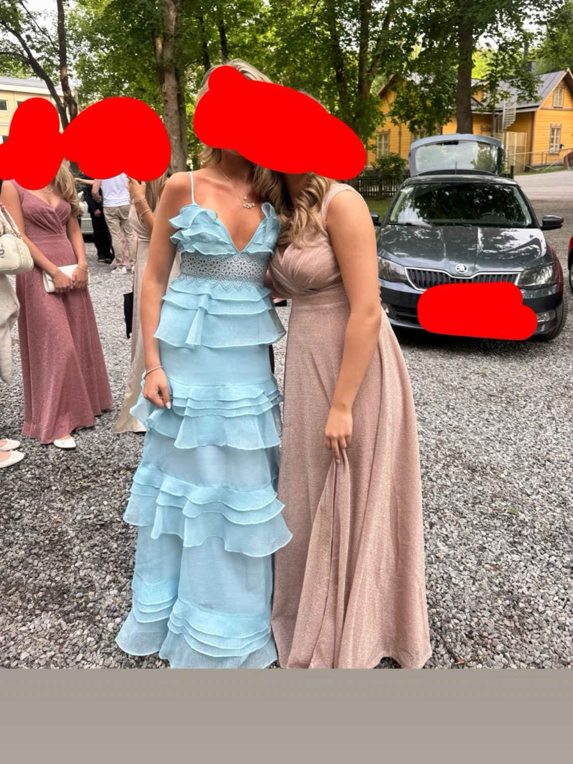 Ljusblå långklänning True Decadence