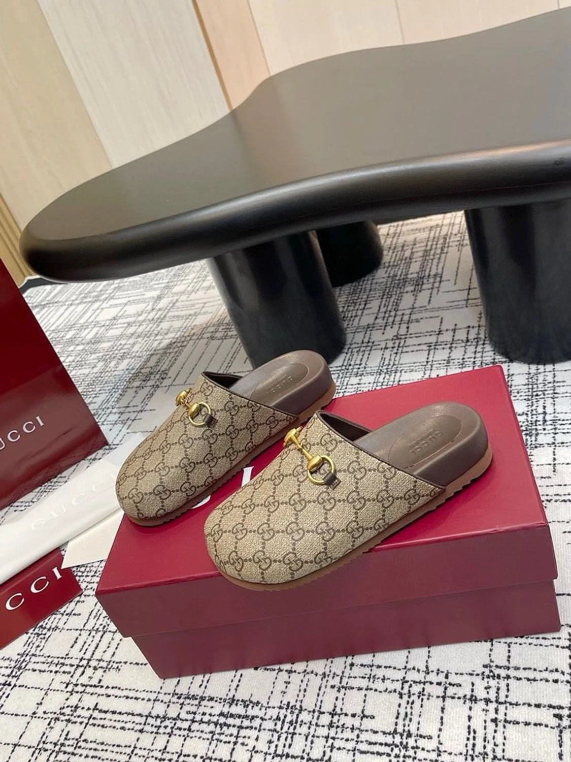 Beige tofflor - 6