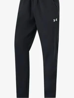 Svarta mjukisbyxor från Under Armour - Säljer ett par svarta mjukisbyxor från Under Armour med smal passform och resår i midjan. Byxorna har fickor på sidorna och en liten logga på låret. Tillverkade i ett mjukt och stretchigt material som passar perfekt för chill eller träning.