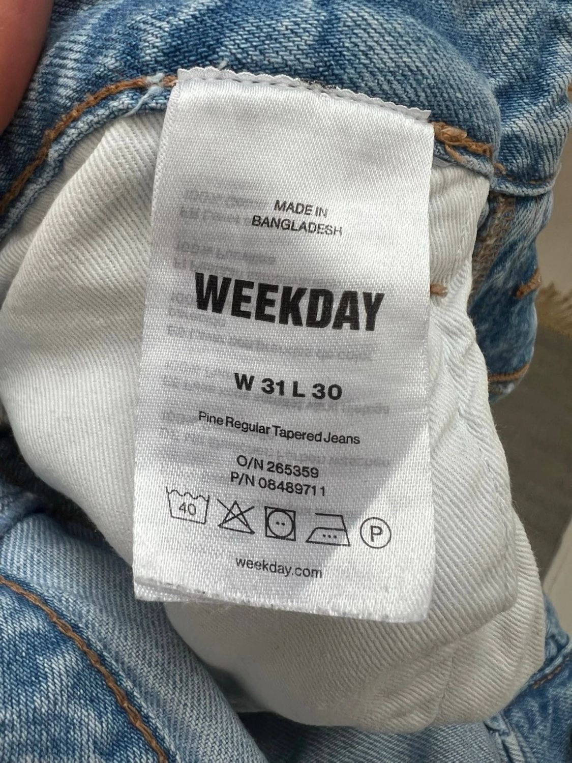 Ljusblå raka jeans i klassisk modell - 2