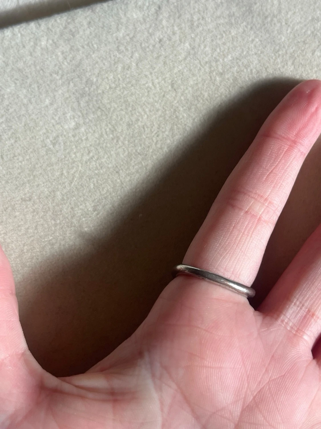 Chunky silverfärgad ring - 1