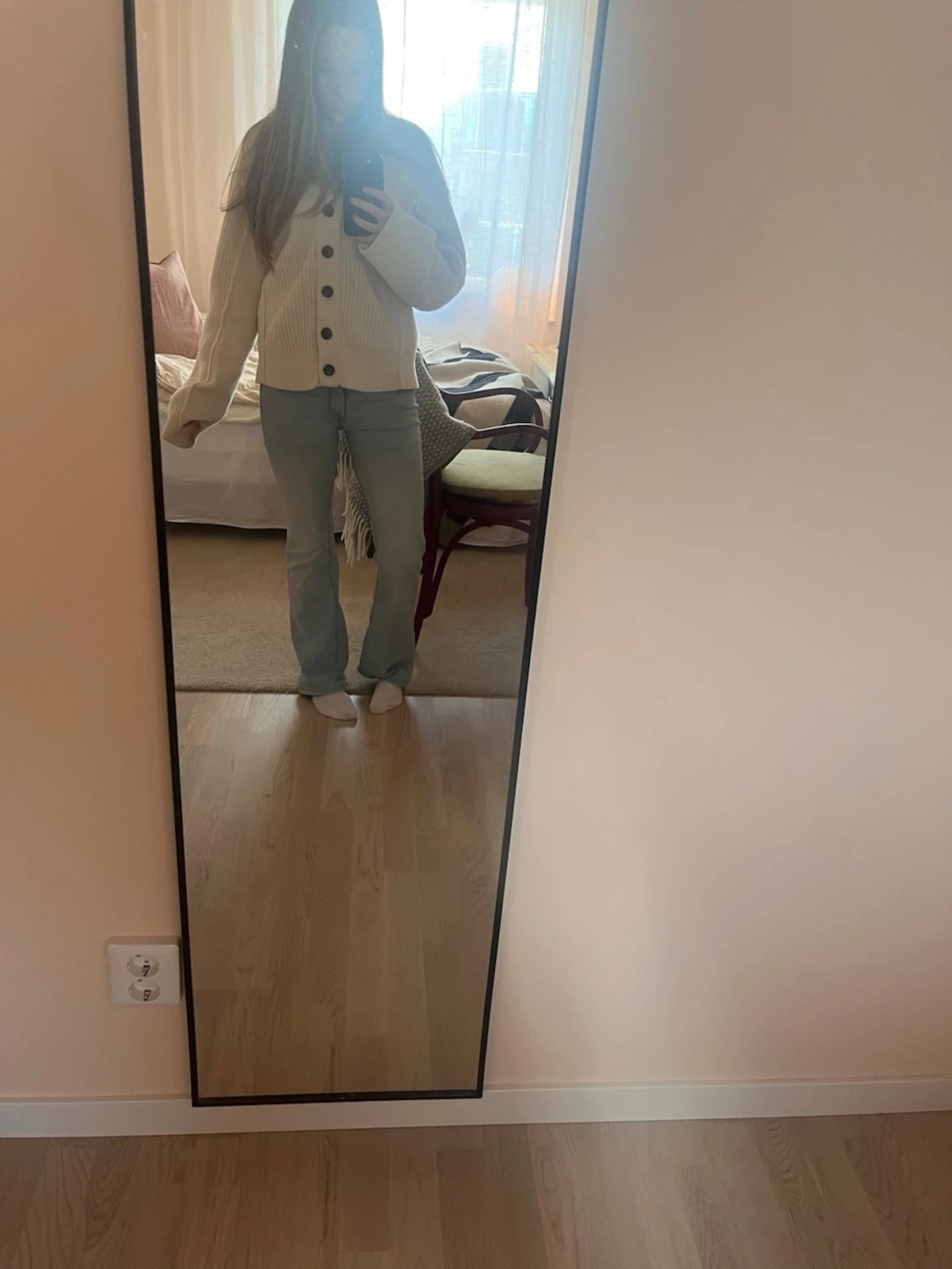 Ljusblå bootcut jeans - 2