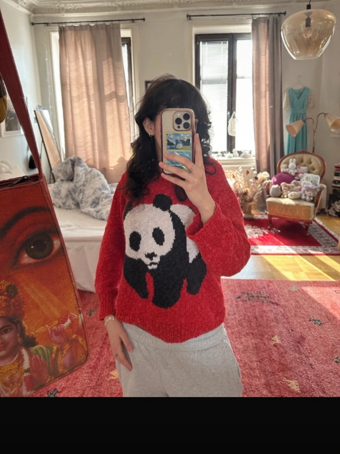 handstickad vintage pandatröja - 2