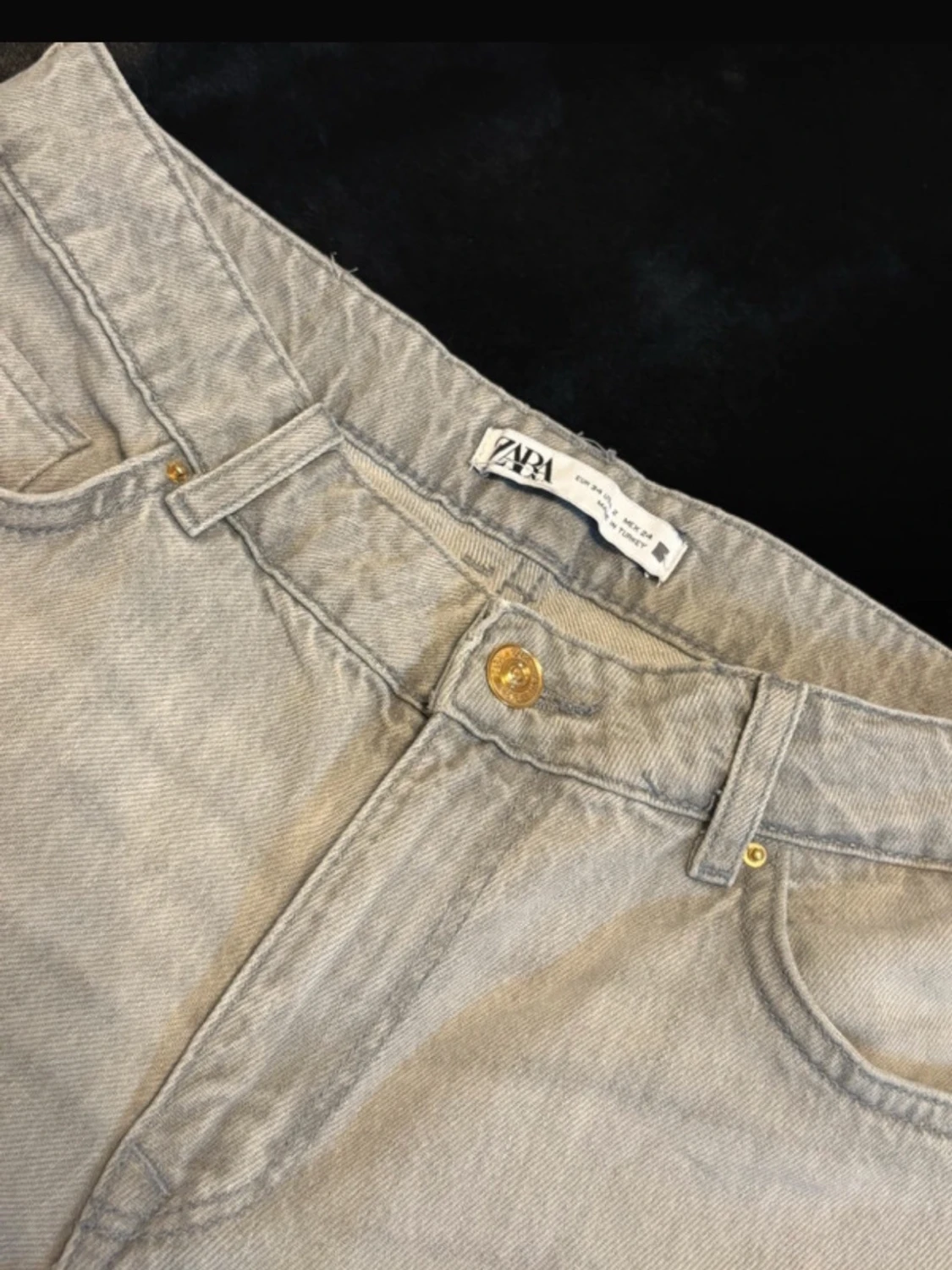 Grå vida jeans från Zara - 1