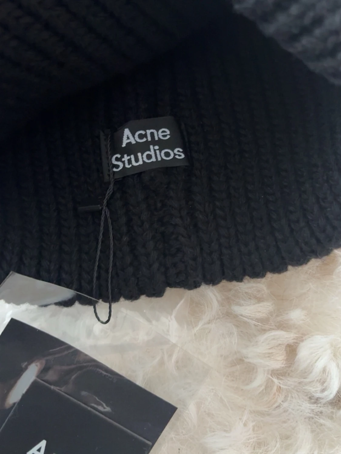 Svart ribbstickad mössa Acne Studios - 1