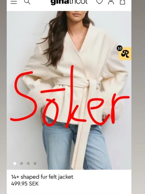 Kappa Gina tricot - Söker denna kappan med pälsdetaljer från Gina tricot i storlek xs