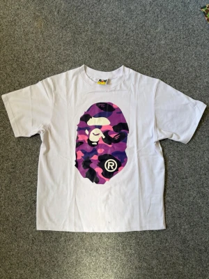 Bape purple and white t shirt - size M, true to size. As new, unused.