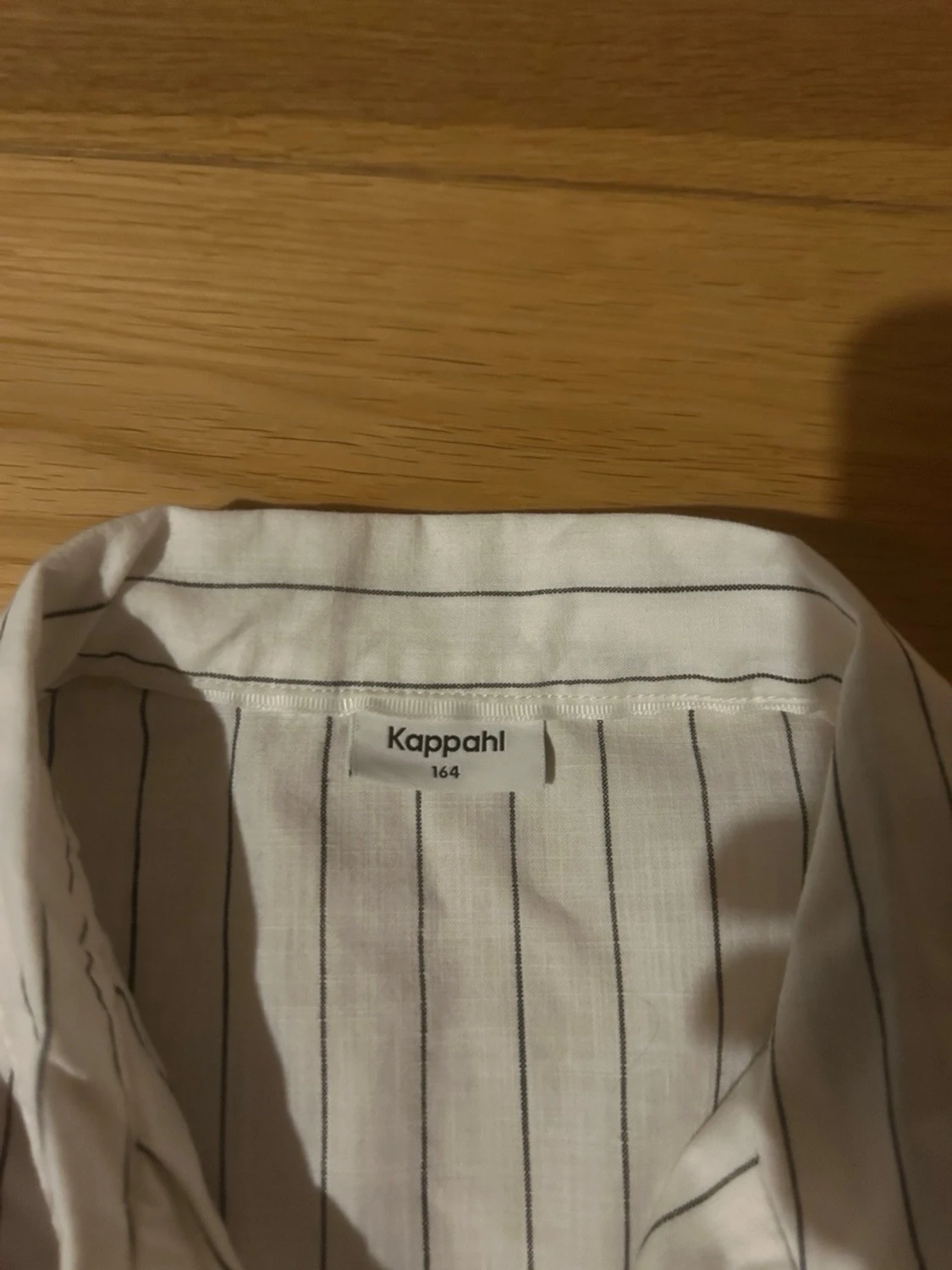 Vit kortärmad randig skjorta - 2