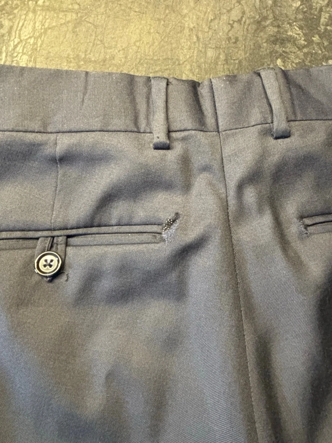 Svart/grå/blå klassisk kostym med knappar - 6