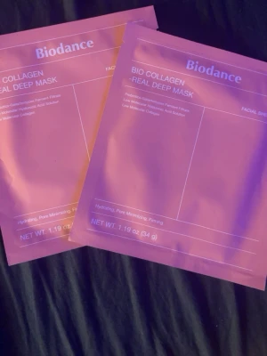 Biodance sheet mask 2st! - Skön och är bra för huden, ha mer än 3 timmar eller sova i den. Får en jätte bra glans! Man får 2 st!