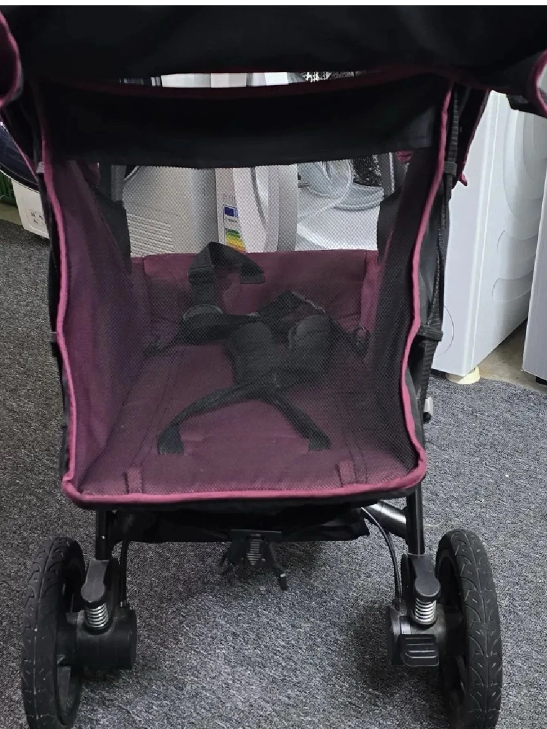 Britax barnvagn vinröd och svart - 2