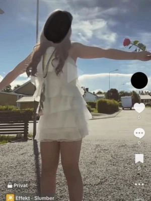 Vit volangklänning med spetsdetaljer - Säljer en söt vit kortklänning med volanger och spetsdetaljer. Klänningen är ärmlös och har en omlottkänsla upptill. Perfekt för sommarens alla tillfällen och studentfirande. Materialet känns lätt och luftigt.