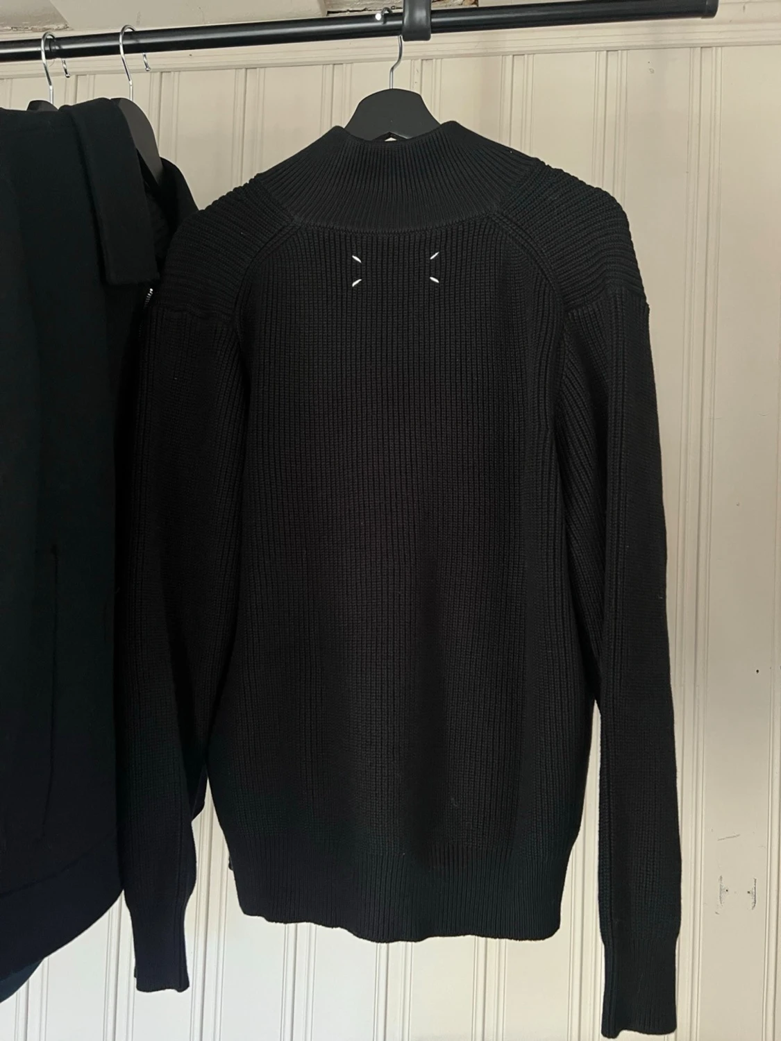 Svart stickad ziptröja Maison Margiela - 1