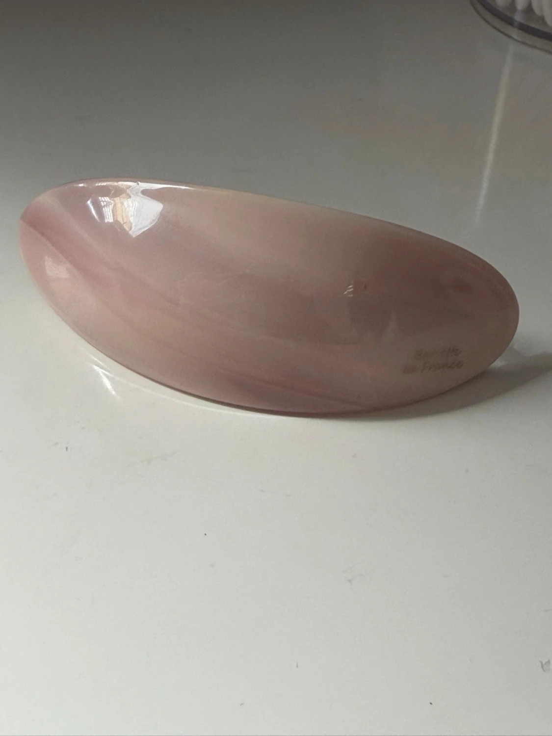 Ljusrosa hårklämma i plast - 1