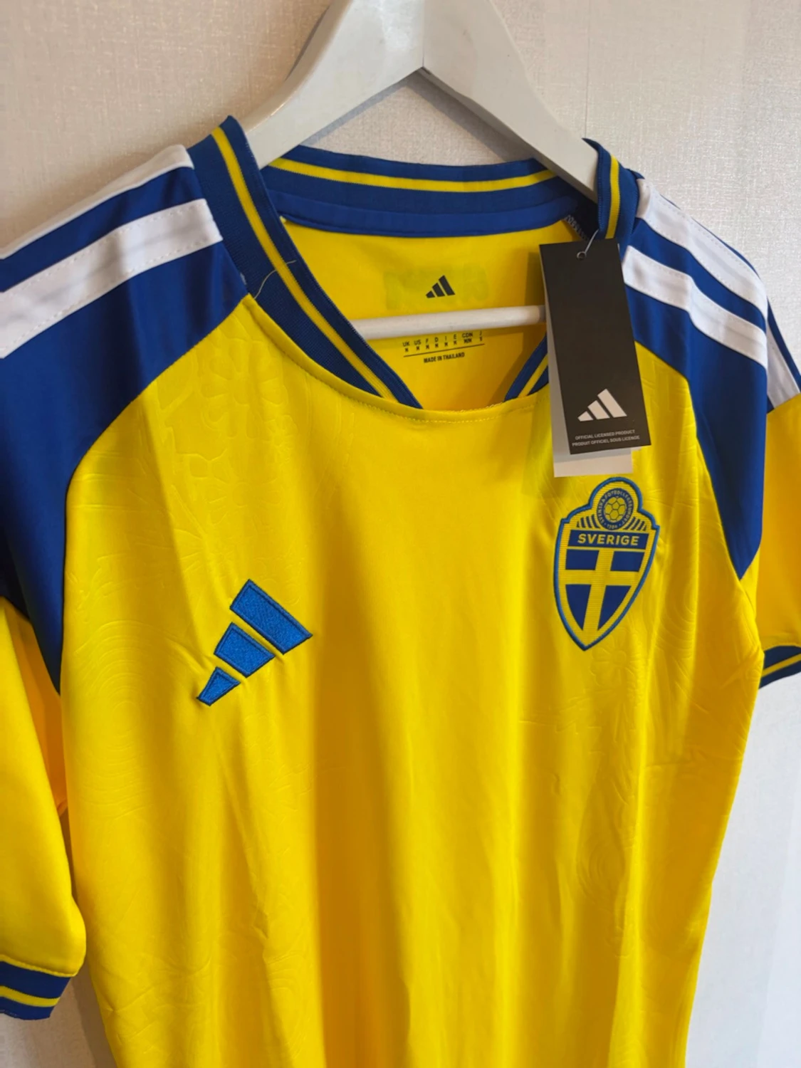 Svensk landslagströja Adidas gul/blå - 4