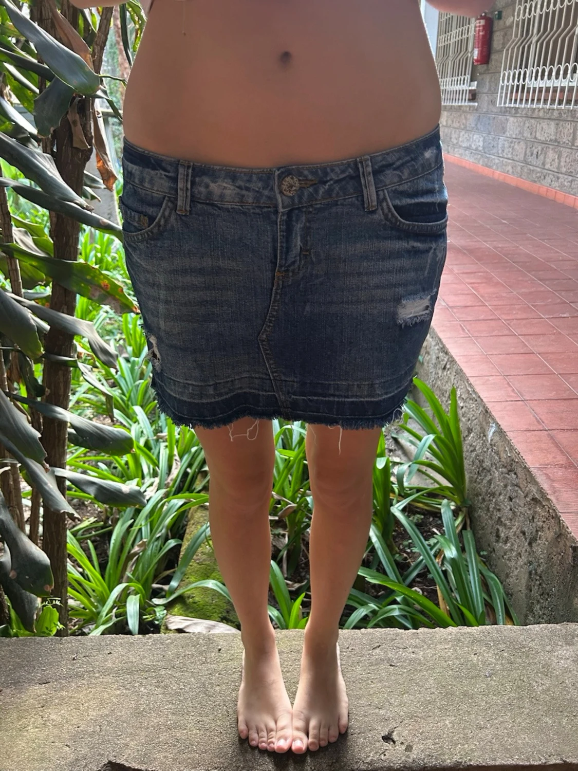 Lowrise jeansskirt 