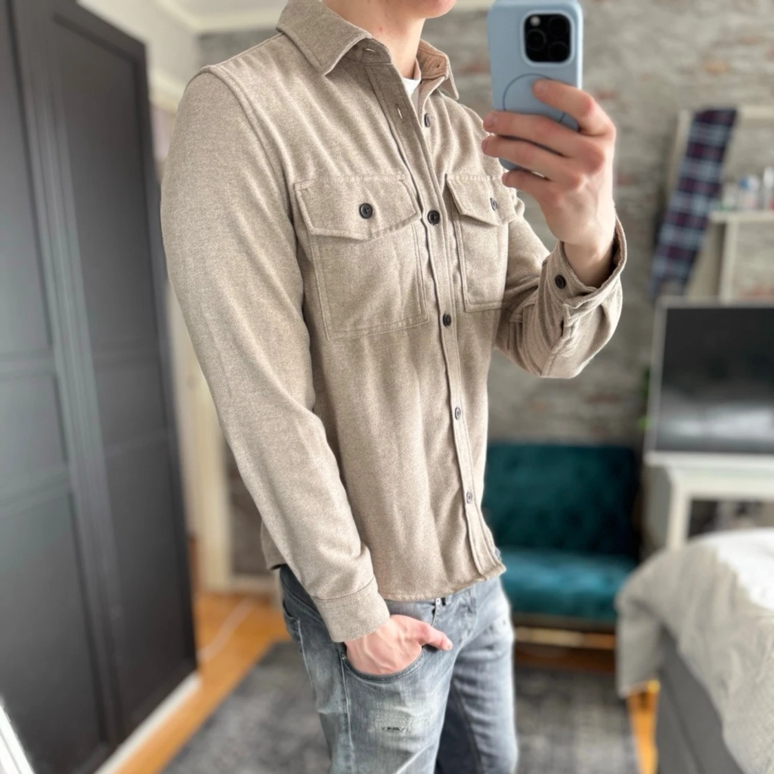 Stickad Overshirt - 3