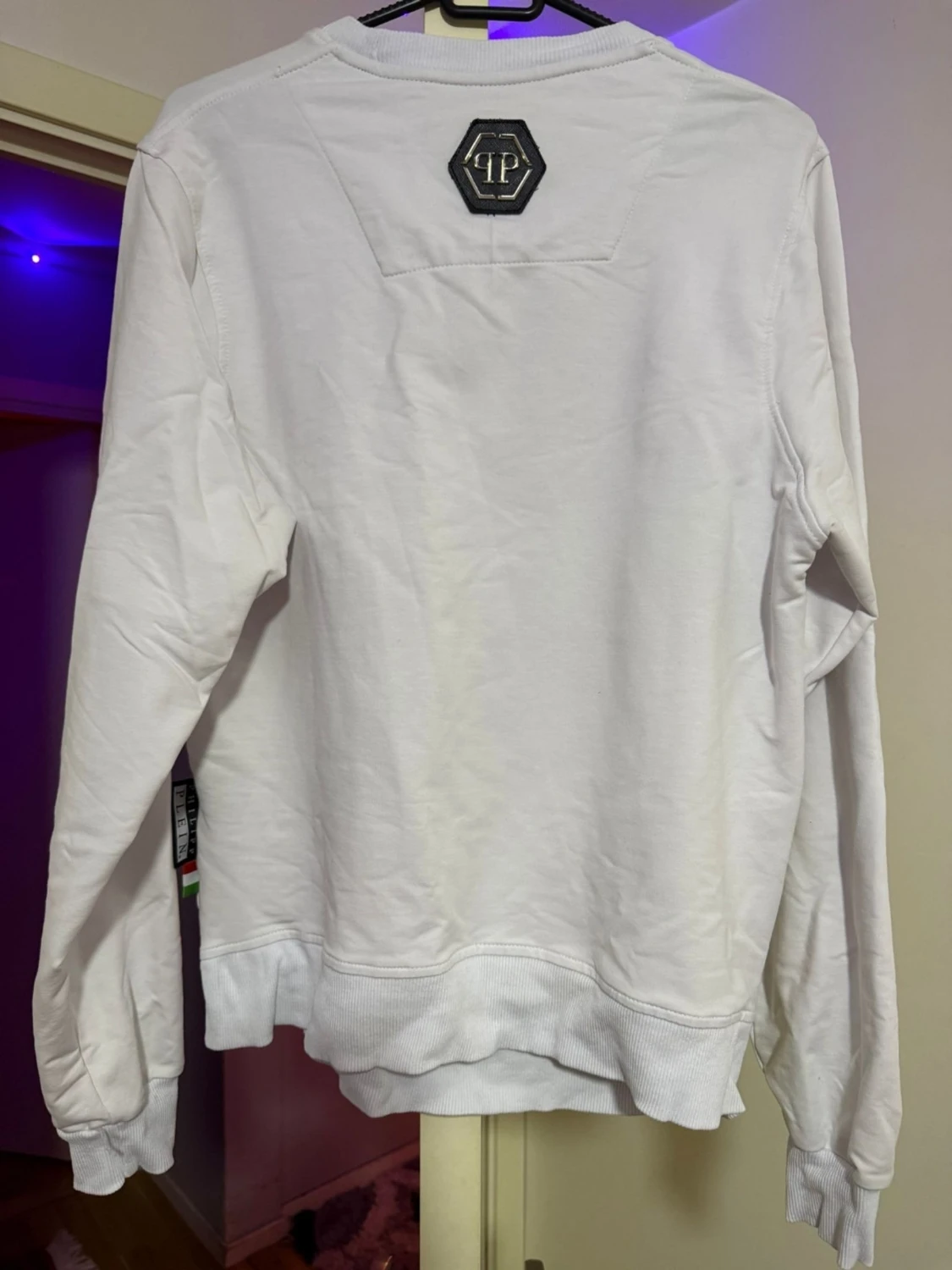 Vit Philipp Plein tröja med röd dödskalle - 1