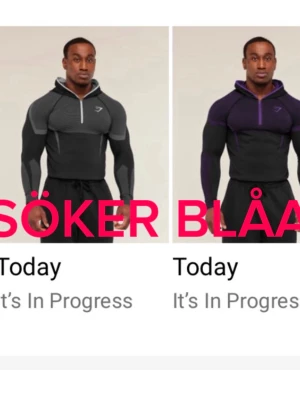 Gymshark v5 hoodie Byte - Söker den blåa v5 hoodien i S eller M. Jag har den lila i S och den vita i M.  Söker byte i Stockholm. Kan pröjsa lite 👀