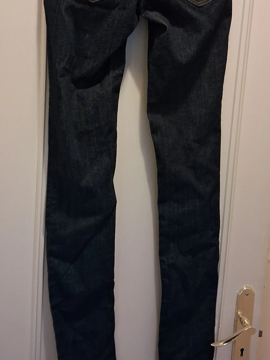 Mörkblå skinny jeans - 1