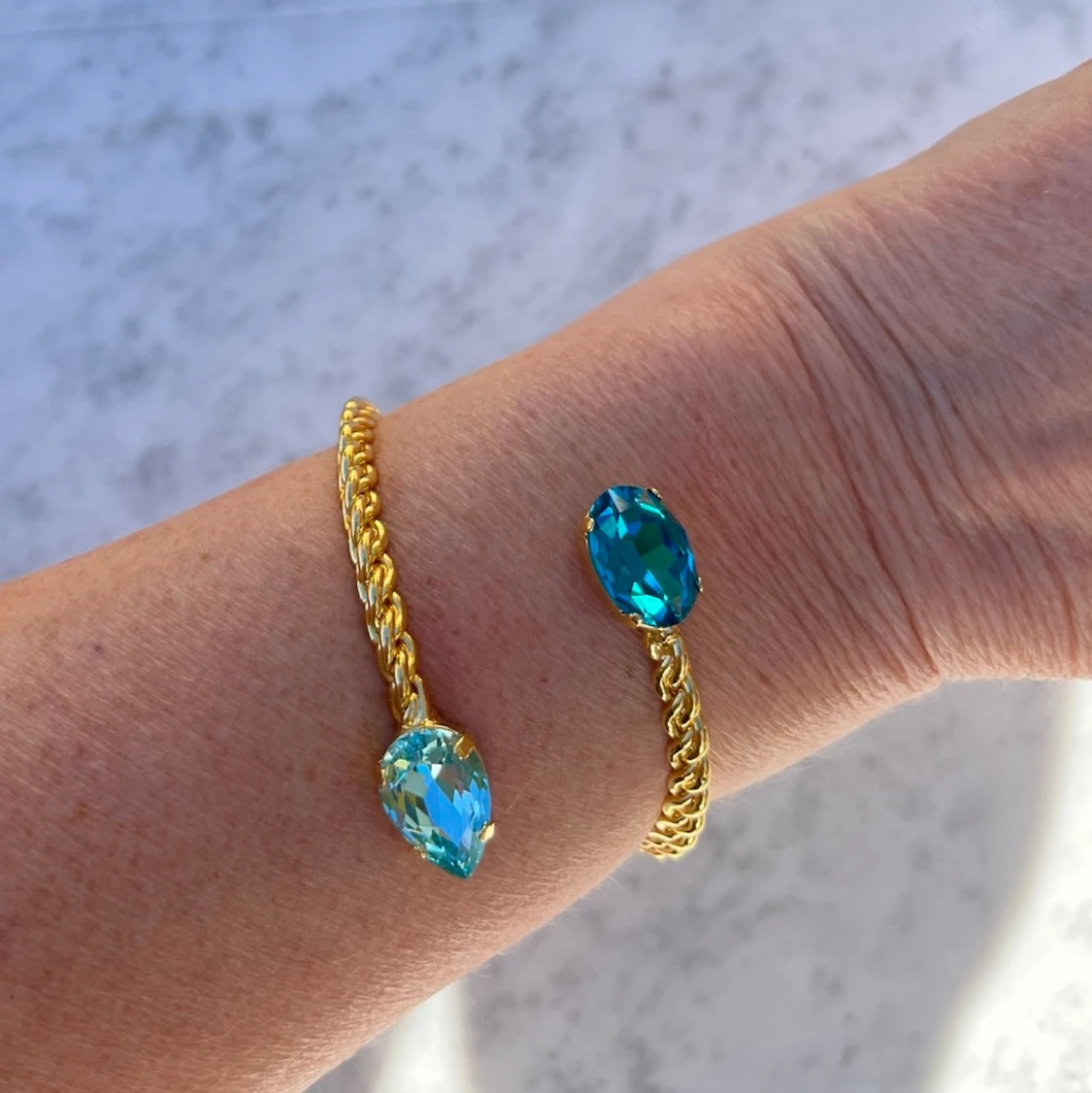 Armband Bangle Aquamarine  - 4