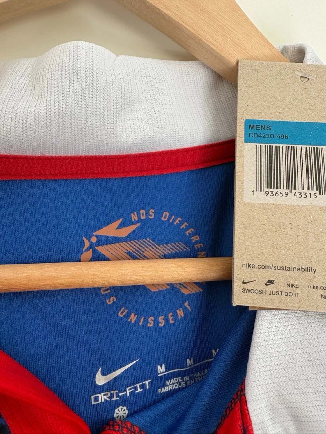 Frankrike Nike fotbollströja blå - 1