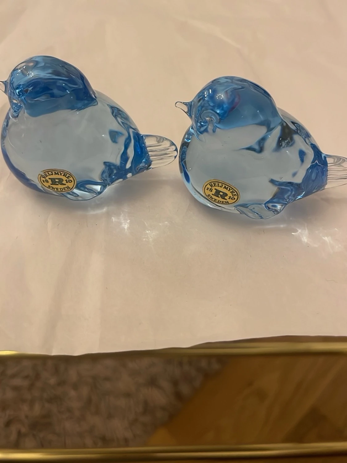 Blå glasfåglar Reijmyre