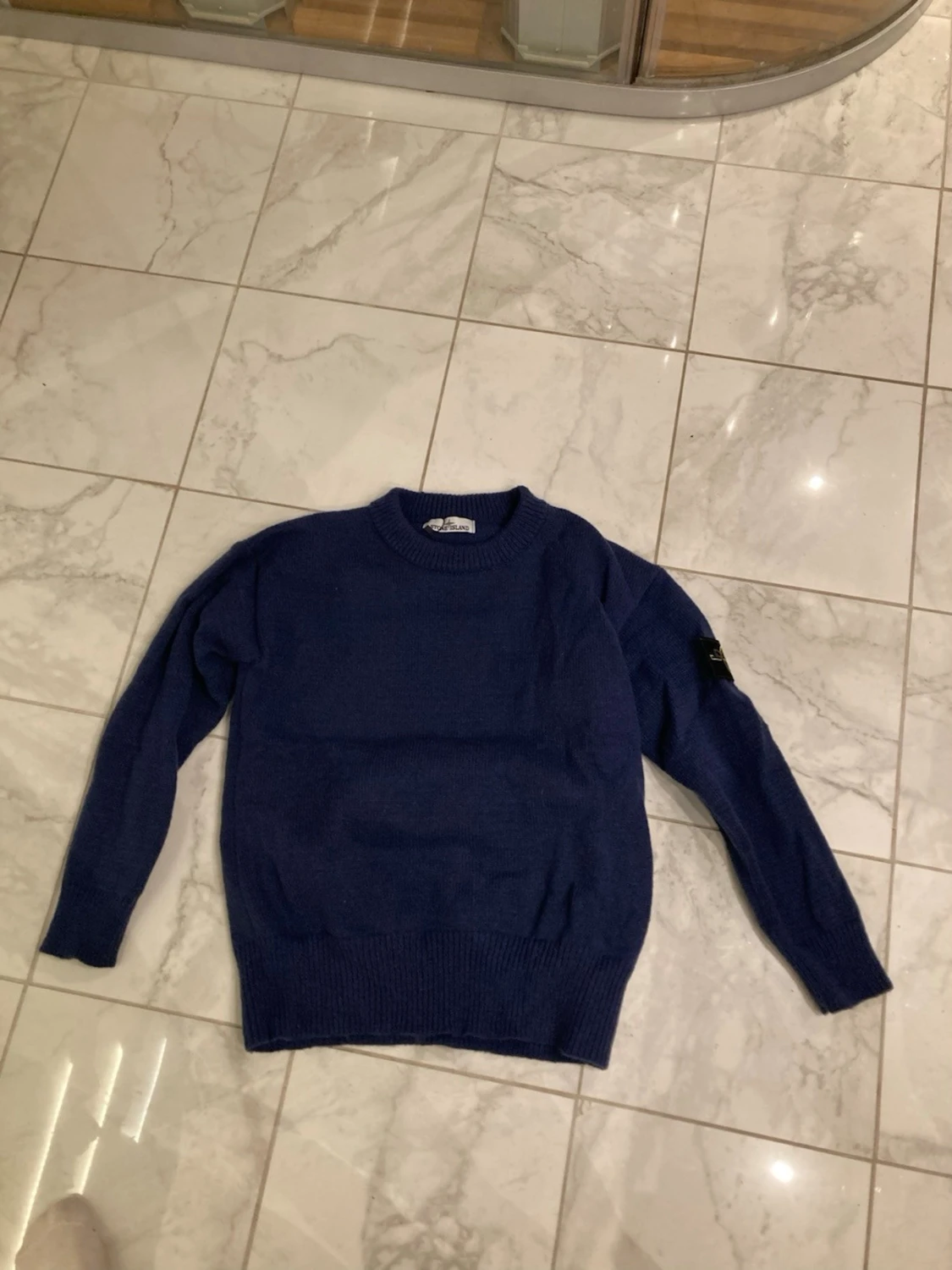 Blå stickad tröja från Stone Island - 2