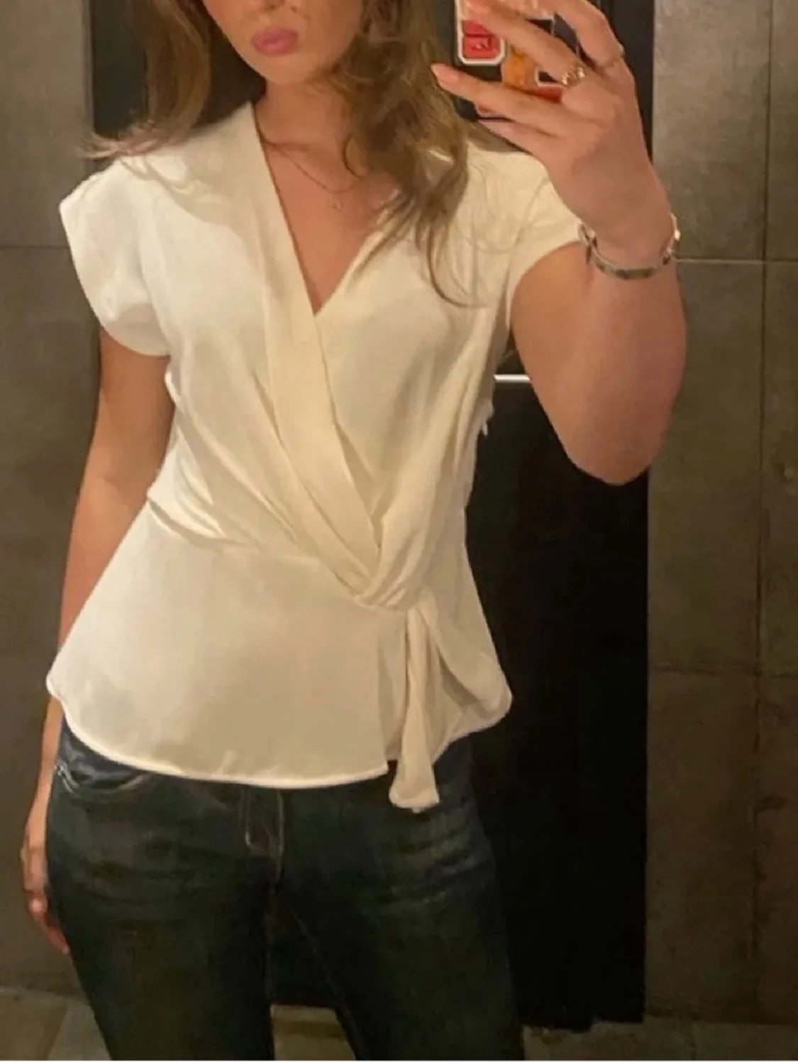 Vit omlottopp från Zara - 1