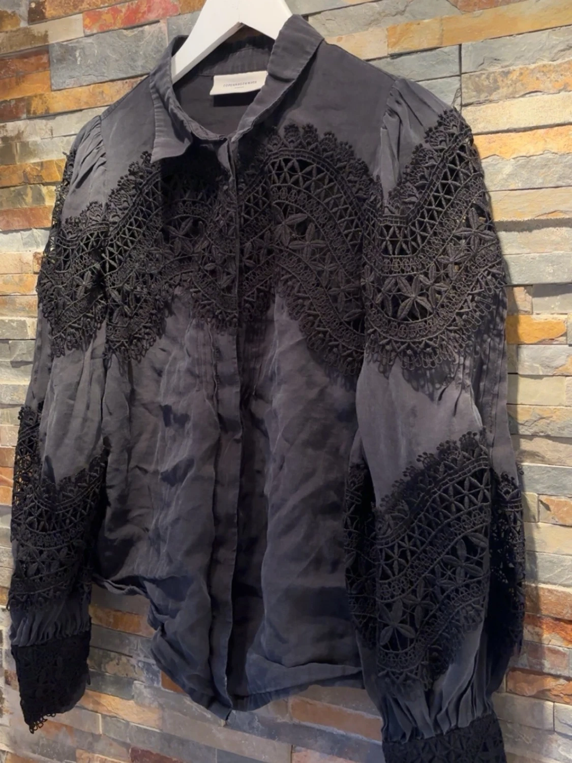 Svart spetsblus från Copenhagen Muse - 1
