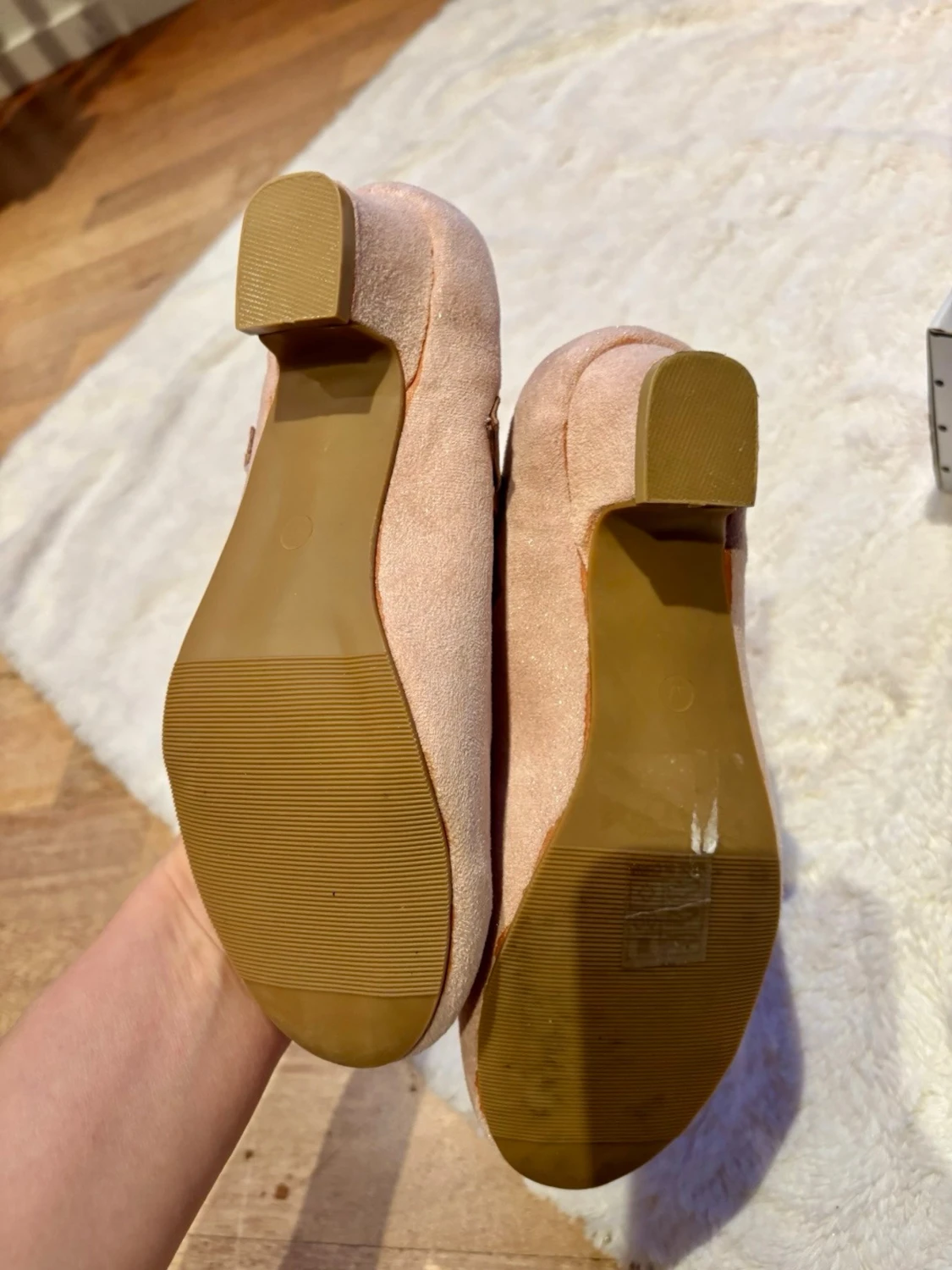 Rosa ballerinaskor med rem från Pepper - 3