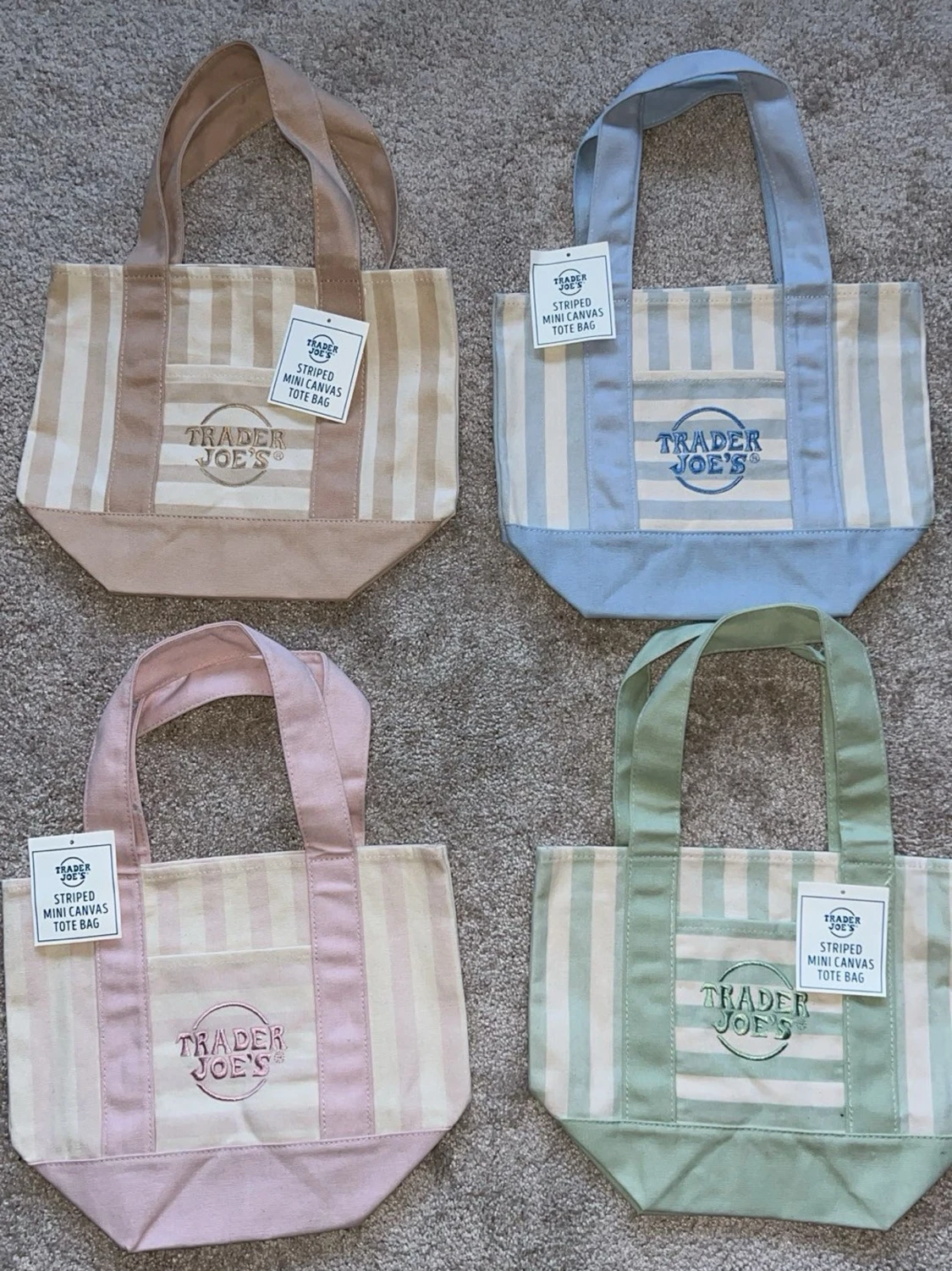 Randig mini shoppingväska Trader Joe's