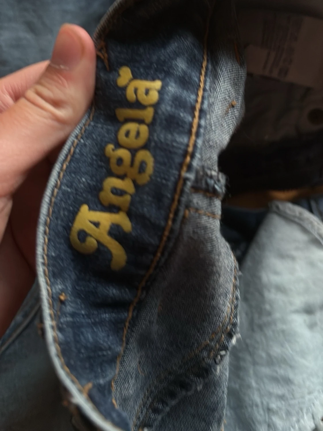 Jeanskjol med hjärtformade fickor - 3