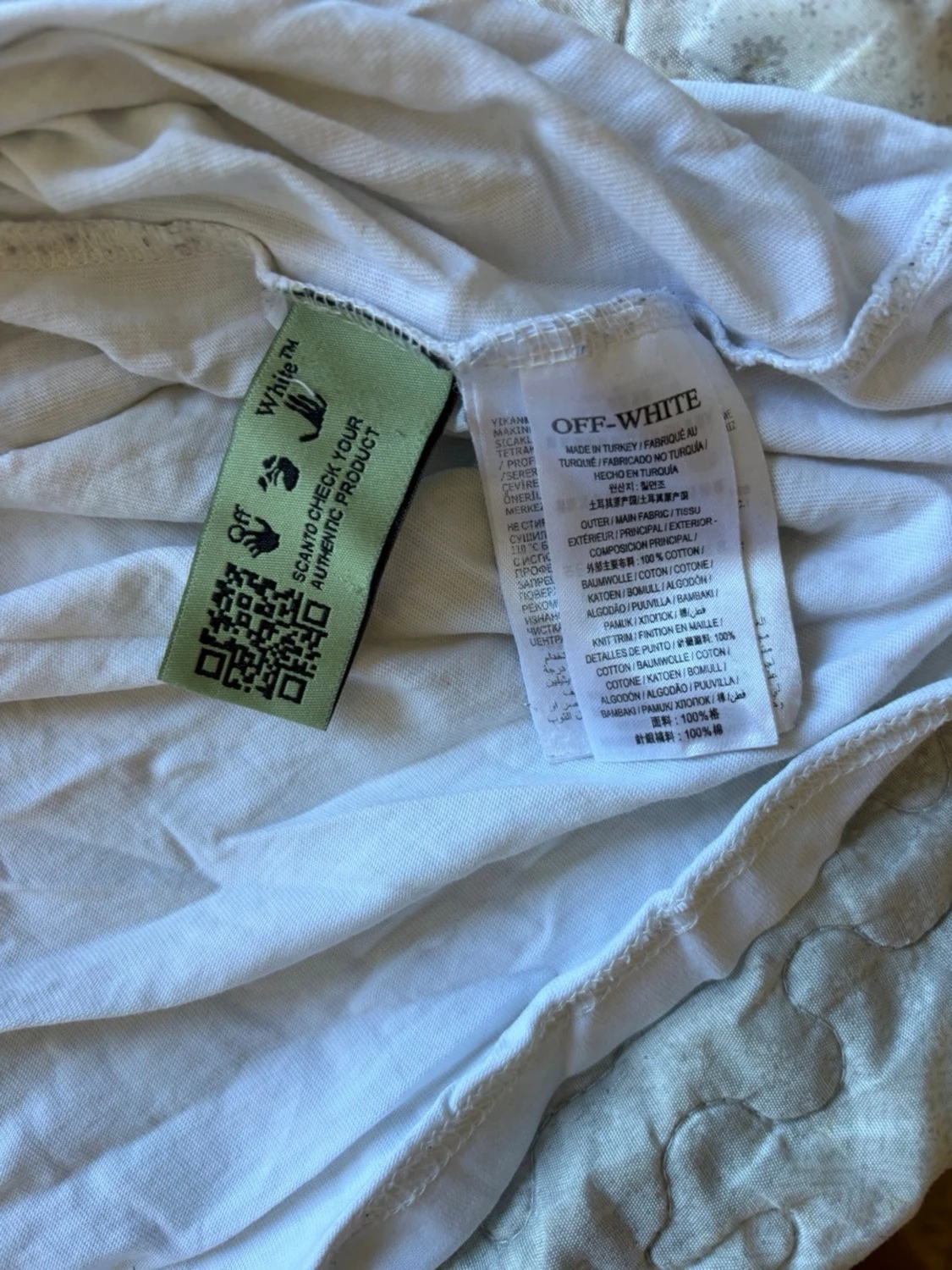 Vit Off-White t-shirt med tryck - 2