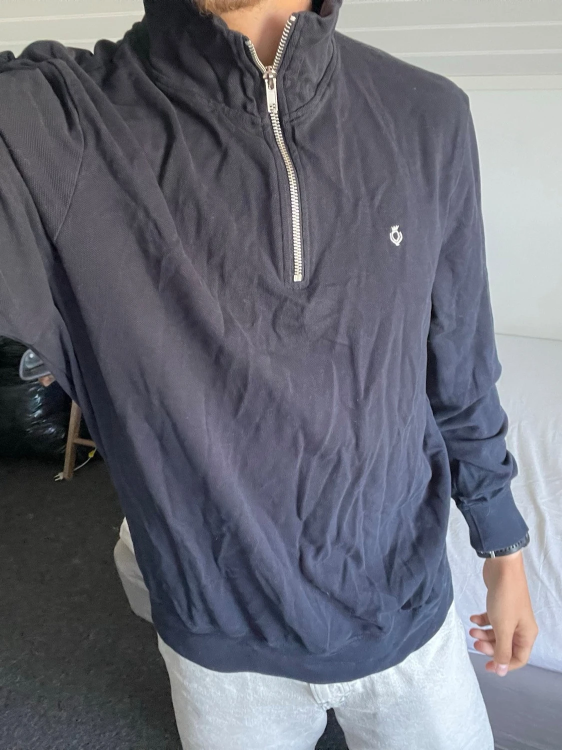 Svart halfzip tröja från C&A