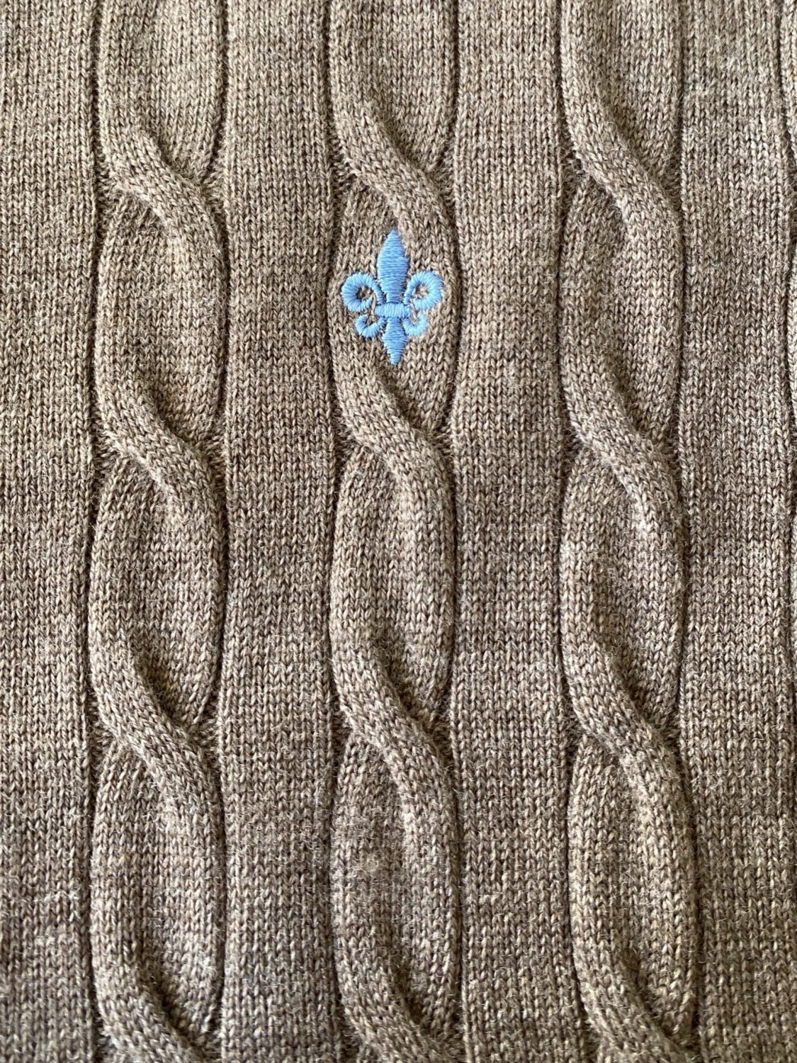 Brun kabelstickad tröja från Morris  - 4