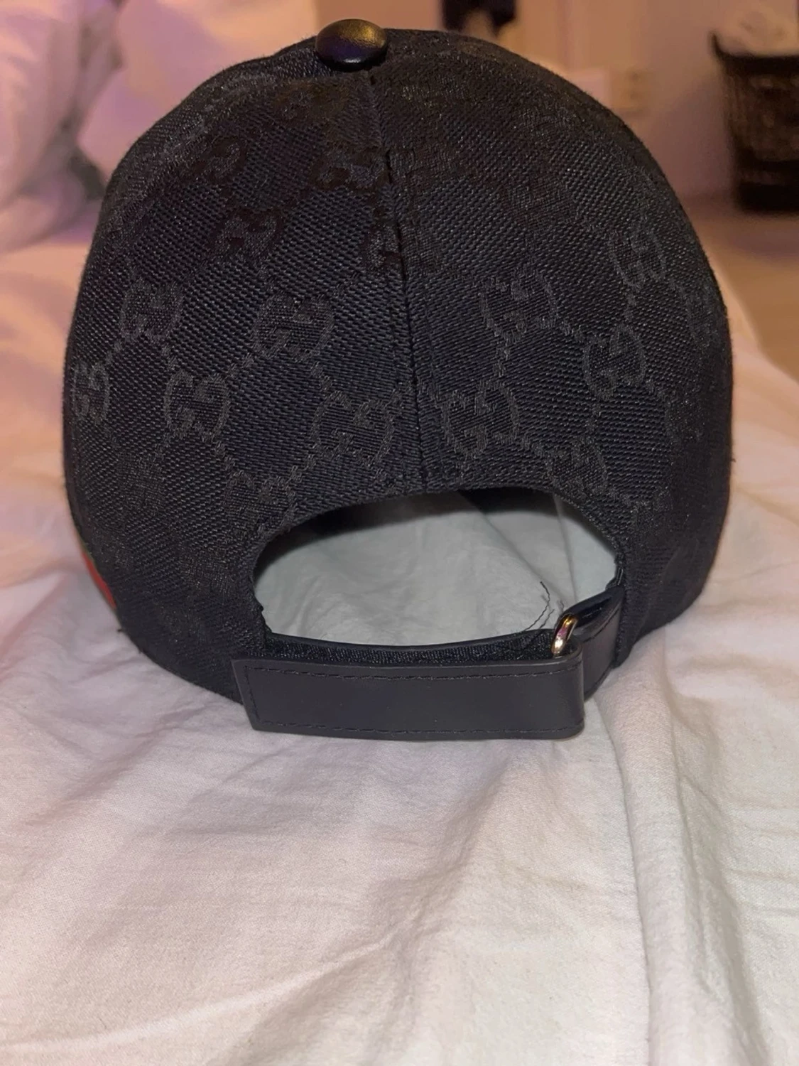 Svart Gucci keps med GG-mönster - 1