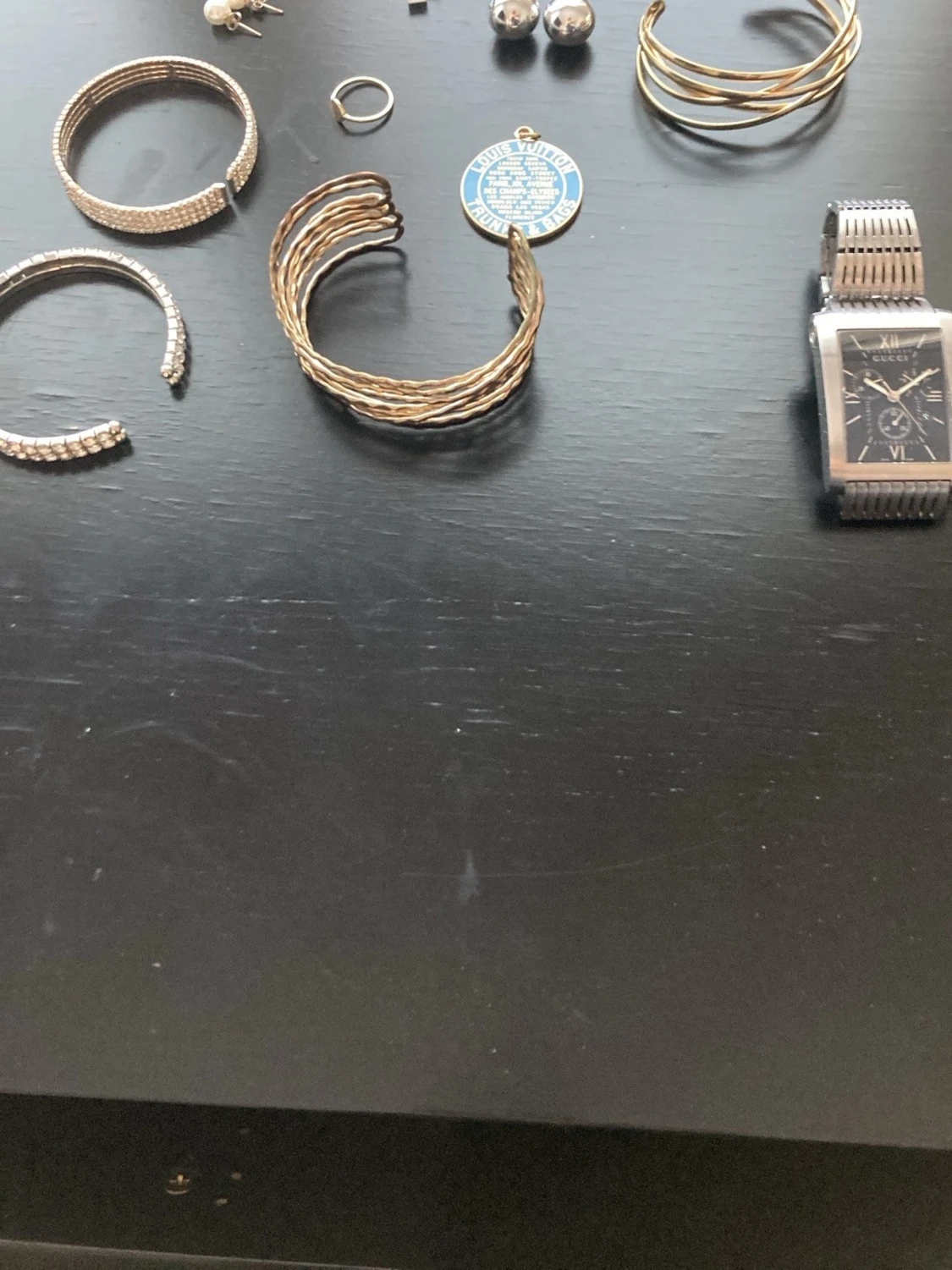 Gucci silverfärgad rektangulär klocka