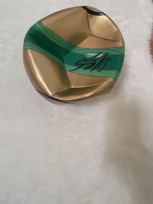 Signerad guld färgad boll av dejan kulusevski. - Säljer en unik signerad boll av dejan kulusevski en guld färgad boll bevis finns längre ner vunnit den på en cup av fuzed_com