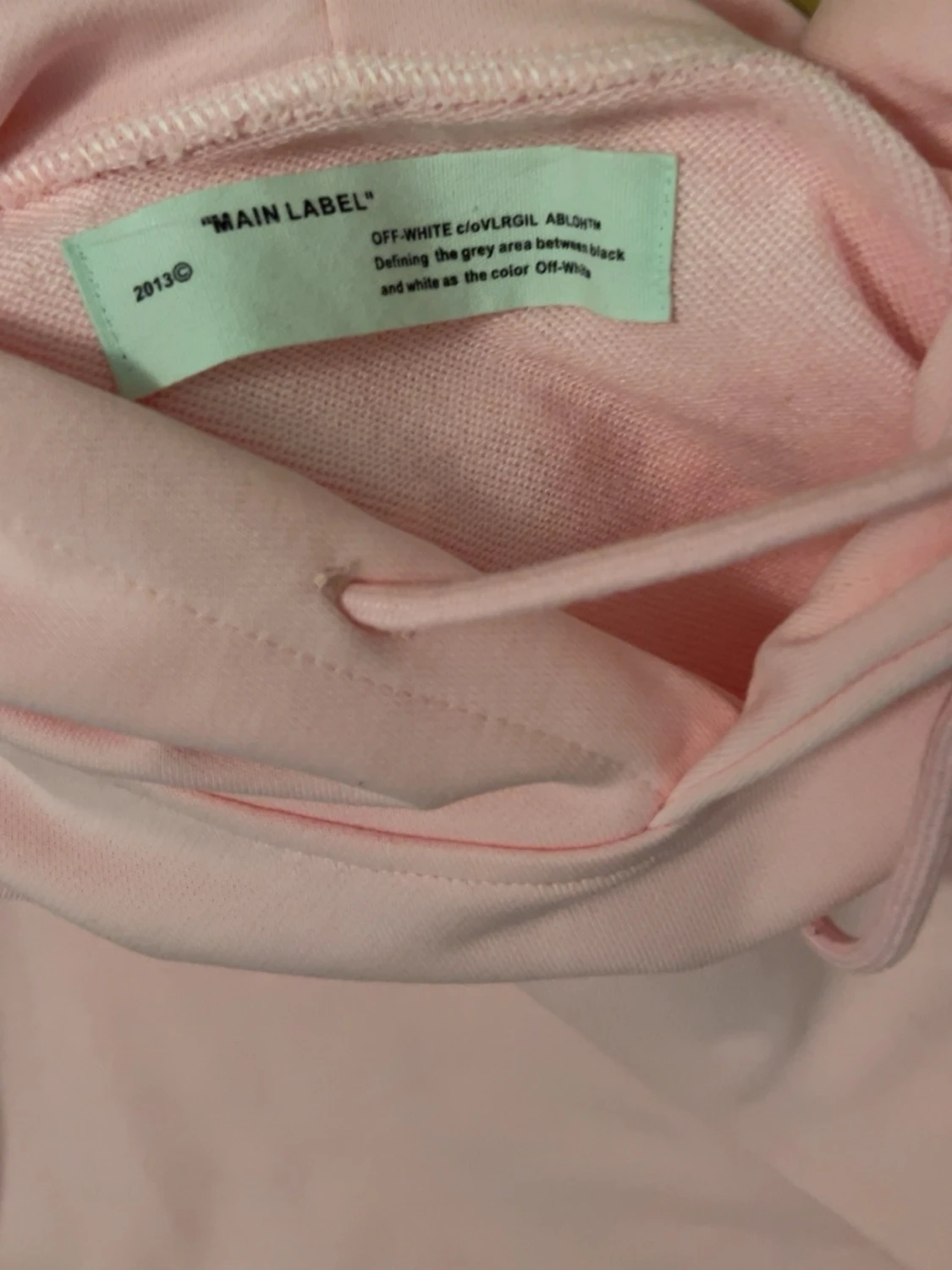 Rosa Off-White hoodie med blommor - 2