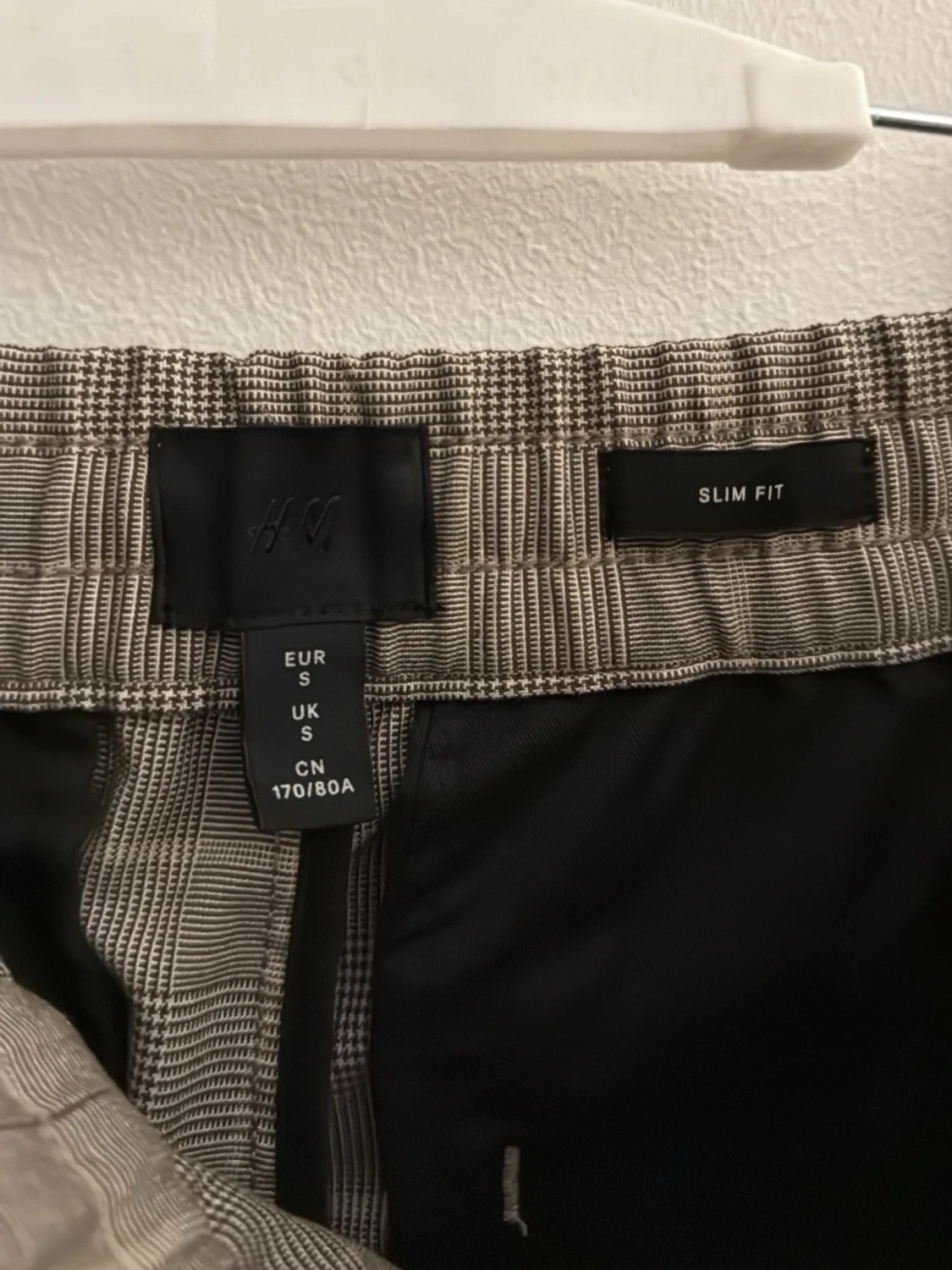 Rutiga slim fit kostymbyxor H&M - 1